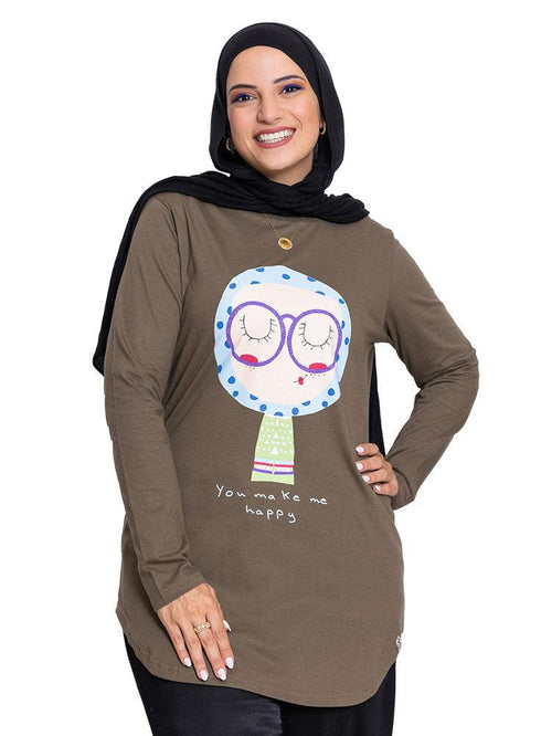 Oily Printed Long - Sleeve Design 37 - Khotwh